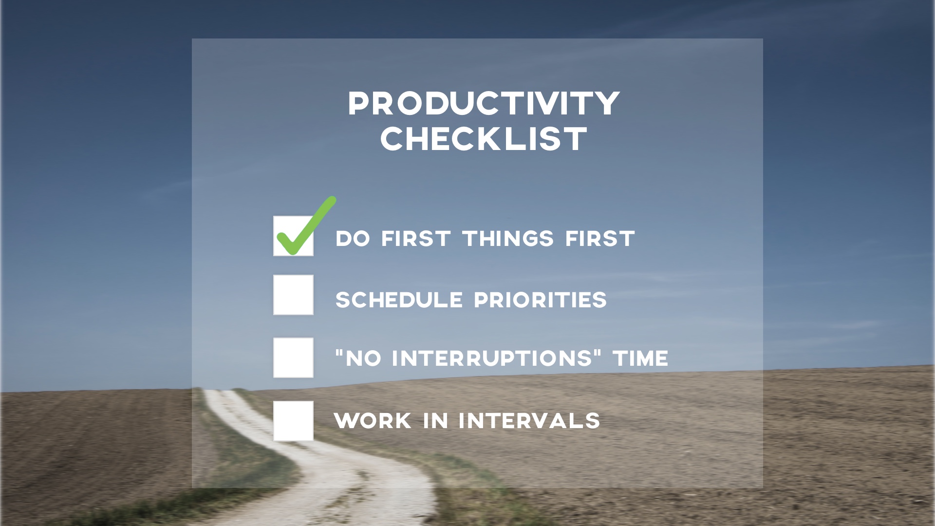 Productivity Checklist