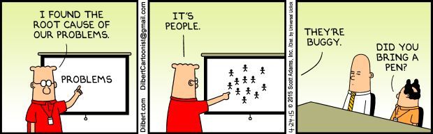 dilbert blame people - lack of commitment