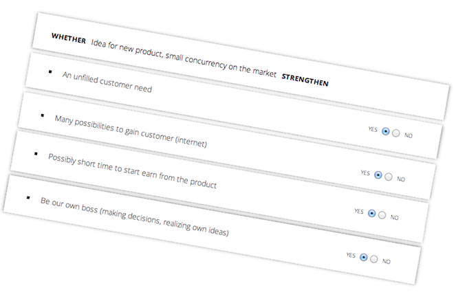 CayenneApps, SWOT analysis, decision making, relation